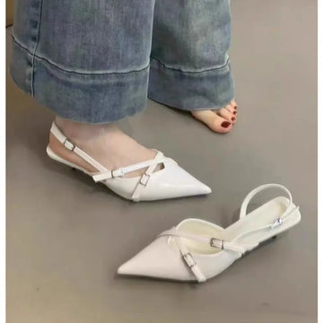 Xajzpa Elegant Party Dress Shoes for Women Sandals Women's Pointed Toe Heels Designer Stripper Shoe Talon Low Heels Pumps Zapatos